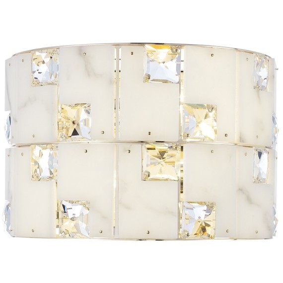 5076/2W HALL ODL24 497 золото/прозрачный/белый/металл/хрусталь/алебастр Бра E14 2*40W CHESSI