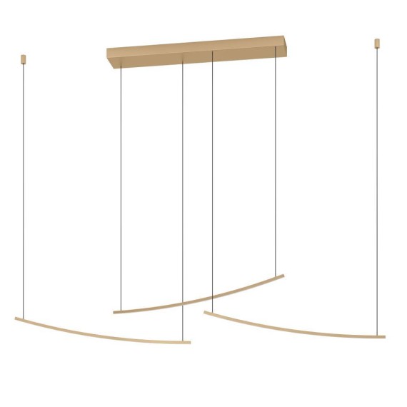 902167 VILLEGGI Светодиодный подвесной светильник с регулировкой цветовой температуры, диммируемый по TRIAC, 22Вт, 3600Лм, 2700K-6500K, алюминий, сталь, матовый латунь, белый