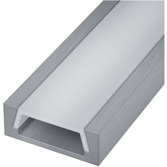 ST017.129.01 Накладной алюминиевый анодированный профиль с рассеивателем (к-т: 2 загл. + 4 монтажные скобы) 