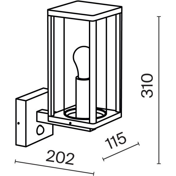 Настенный светильник (бра) Outdoor O452WL-01GFSR