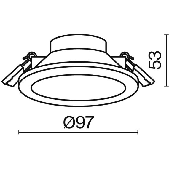 Встраиваемый светильник Maytoni DL015-6-L7W Stockton IP44 светодиодный LED 7W