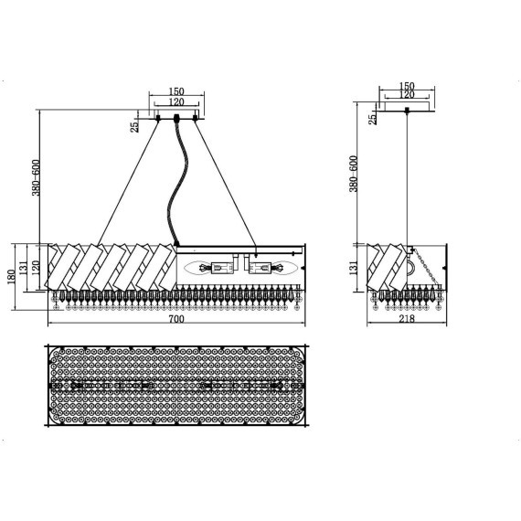 Подвесная люстра Artistico MOD017PL-04BS