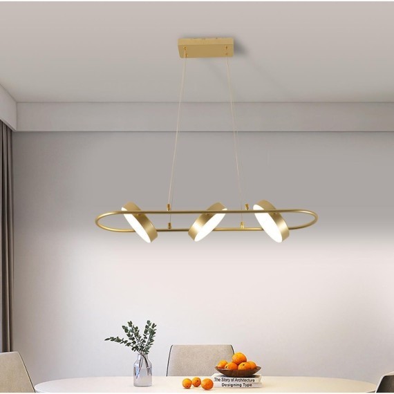 4677-3P, подвесная люстра, L730xW190xH145/1200, LEDx48W, 1700LM, 3000-6000K, IP20, included, remote control