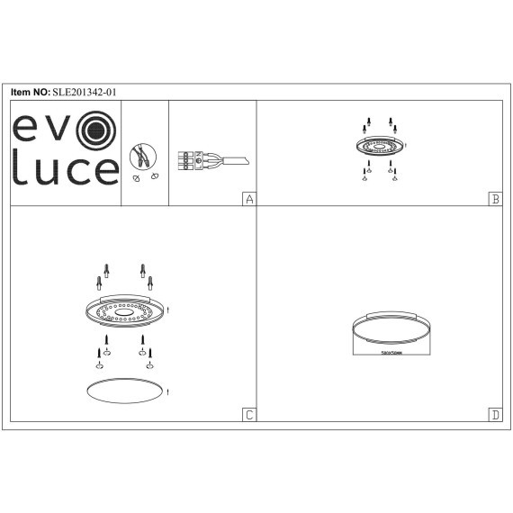 SLE201342-01 Светильник потолочный Черный, Светлое дерево/Белый LED 1*40W 3000K/4000K/6000K DELIA