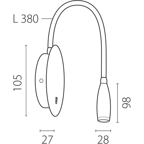 Бра LED 3W 160LM 3000K Omega Lightstar 200336