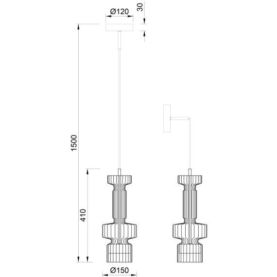 Светильник подвесной настенный LED 3000K Stilfort 4030/05/01PW серия Down Up