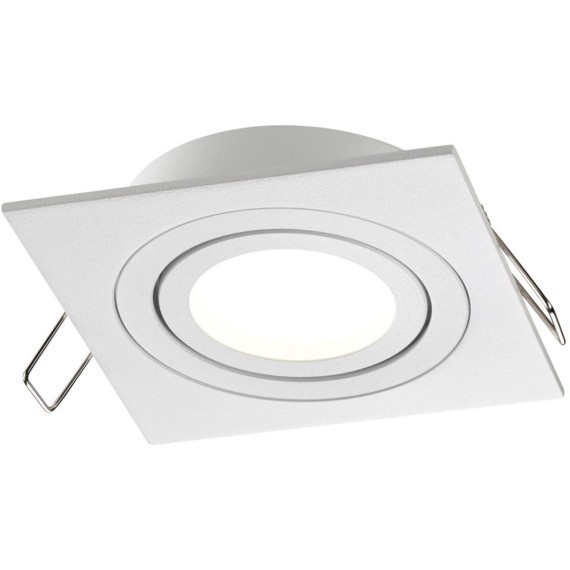 371019 Белый квадратный встраиваемый светильник 92мм с поворотной лампой GU10 50W 220-240V IP20 Novotech MORUS