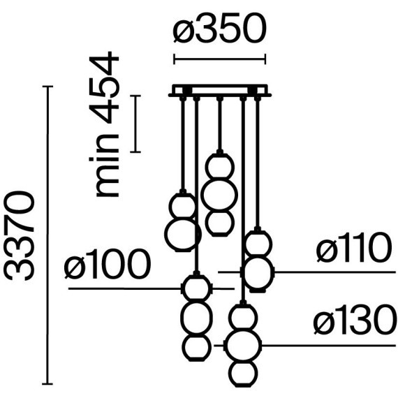 Подвесной светильник Maytoni MOD273PL-L80CH3K