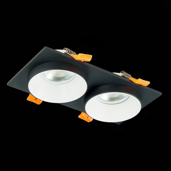 ST206.428.02 Св-к встр. Черный GU10 2*50W  IP20 L175xW92xH38 220V Без ламп Встраиваемые светильники