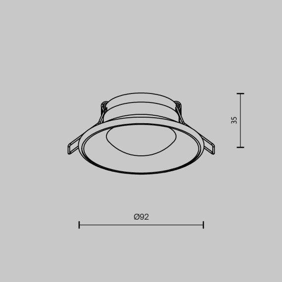 Встраиваемый светильник Technical DL096-GU10-W