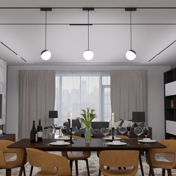 359260 Трековый магнитный светодиодный светильник Novotech SMAL 48V CRI90+ 3000К 800Лм 120° 10W