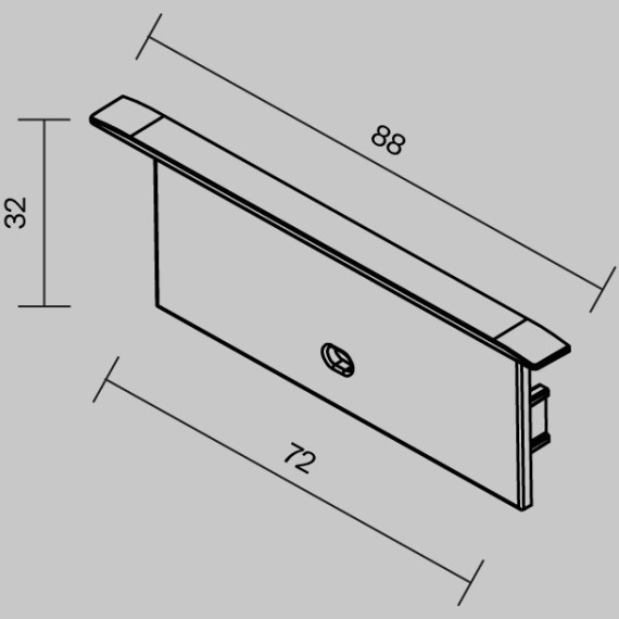 Комплект заглушек (для профиля ALM-8832-S-2M) 2 шт. 642005