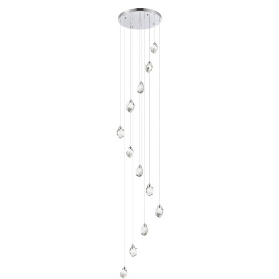 SL6114.103.12 Светильник подвесной ST-Luce Хром/Прозрачный LED 12*3W 3000K CASCATO