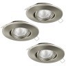 95359 Комплект светодиодных встраиваемых светильников TEDO пошагово димм., 3х5W(GU10), ?80, алюминий, нике