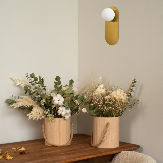 SLE1194-301-01 Светильник настенный Латунь/Белый G9 1*5W 4000K TOCCO