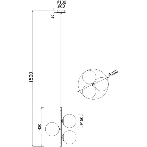 Подвесной светильник Maytoni MOD048PL-03G