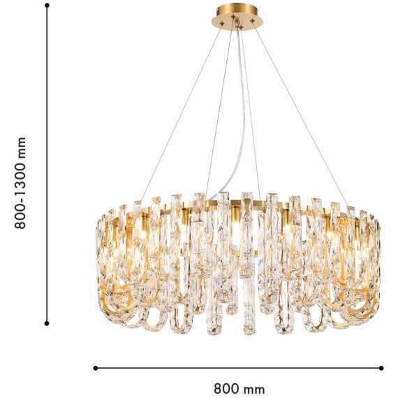 4721-20P, подвесная люстра, D800xH800/1300, 20xG9x40W, excluded