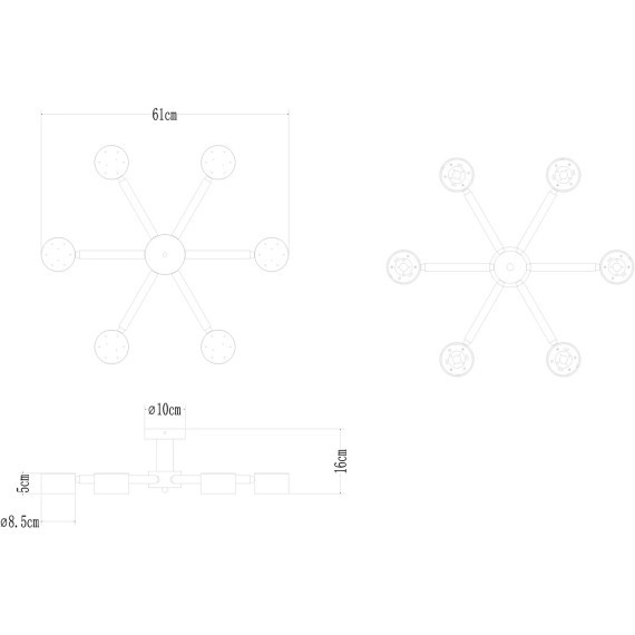 Потолочная люстра Arte Lamp TENDA A1624PL-6BK