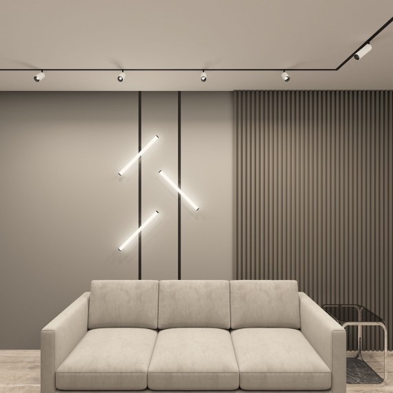 DK8065-BK Трековый магнитный светодиодный SMART (TUYA, Алиса, Wi-Fi, пам. настроек) светильник Denkirs SMART 220V CRI90+ 3000-6000К 950Лм 360° 12Вт