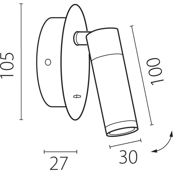 Бра LED 5W 260LM 3000K Omega Lightstar 200637