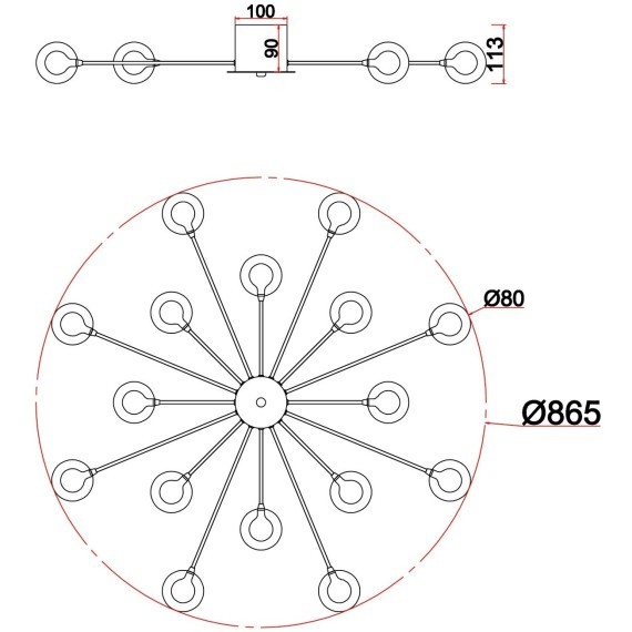 Потолочный светильник Freya FR5242CL-16B1