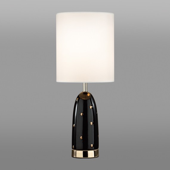 5424/1T MODERN ODL_EX24 золотой/черный/белый/металл/керамика/ткань Настольная лампа E27 1*60W  POLLEN