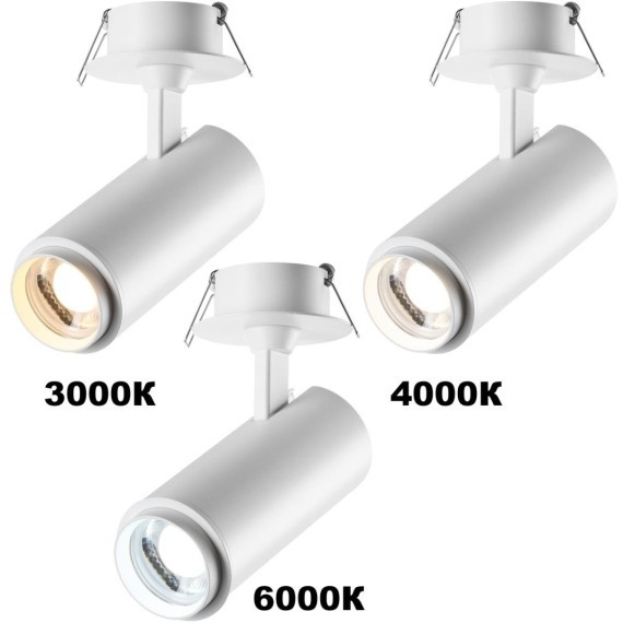 Светильник встраиваемый с перекл. цв. температуры, мощности LED 3000К\4000К\6000К 5W/9W/13W Novotech NAIL 359221