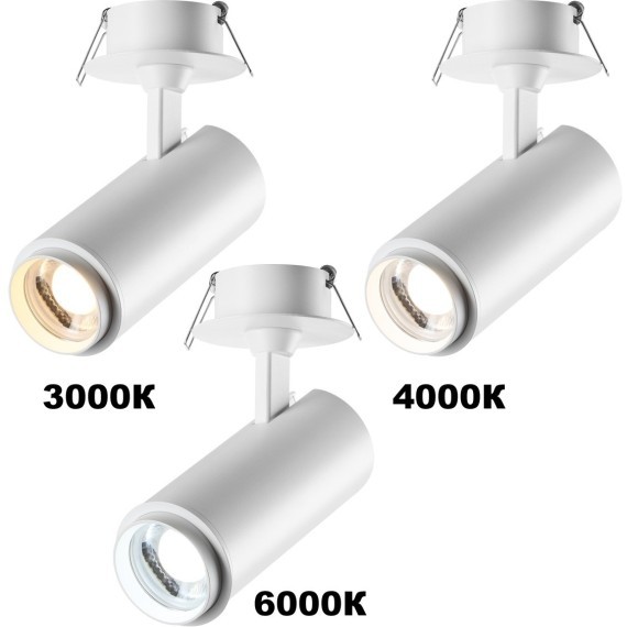 Светильник встраиваемый с перекл. цв. температуры, мощности LED 3000К\4000К\6000К 5W/9W/13W Novotech NAIL 359221