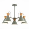 SLE125112-05 Светильник потолочный Серый, Золотистый/Серый, Темное дерево E14 5*40W MODICA