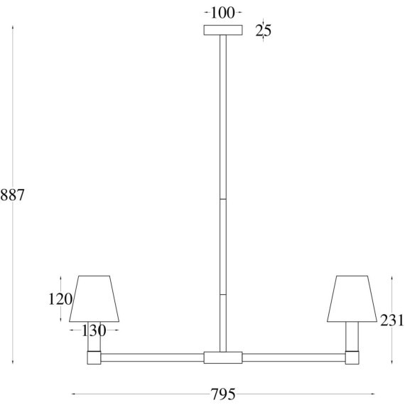 Люстра на штанге Maytoni MOD104PL-07B Tet-a-tet под лампы 7xE14 40W