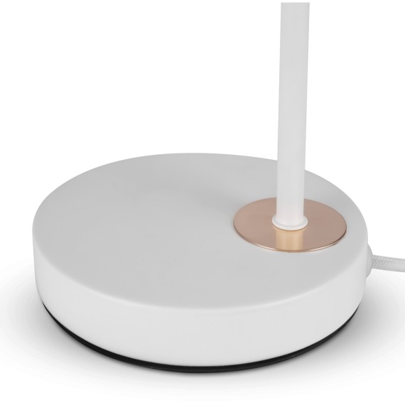 Белая настольная лампа с металлическим поворотным плафоном под лампу Е14 Freya Falke FR8001TL-01WG