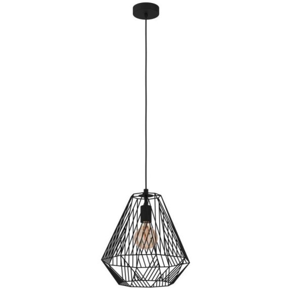 43692 Подвесной потолочный светильник (люстра) STYPE, 1Х40W, E27, H1100, ?330, сталь, черный