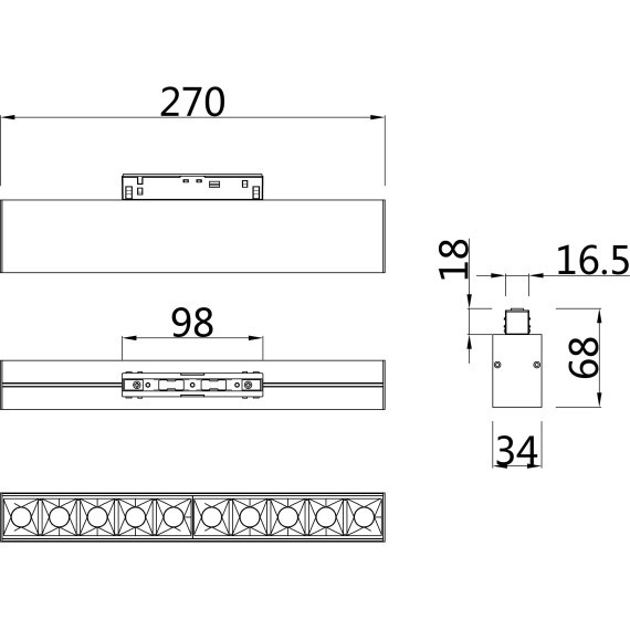 TR014-2-20W4K-B Трековый магнитный светодиодный светильник Maytoni Gravity CRI90+ 4000К 1450Лм 24° 20Вт