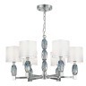 SL1759.103.06 Люстра подвесная ST-Luce Хром, Голубой/Белый E14 6*40W LINGOTTI