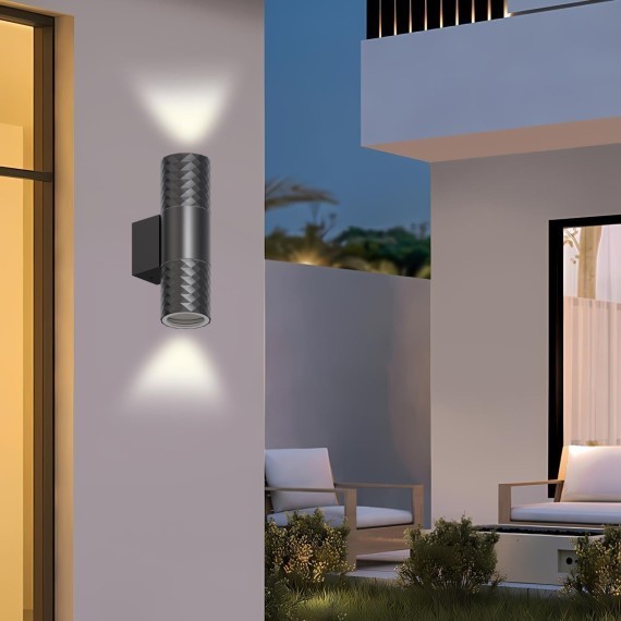 4659-2W, уличный светильник, D90xW60xH195, 2xGU10x35W, IP65, excluded