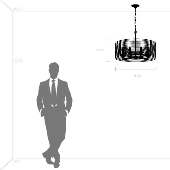 Подвесной светильник Lightstar 728083 Zeta под лампы 8xE14 320W
