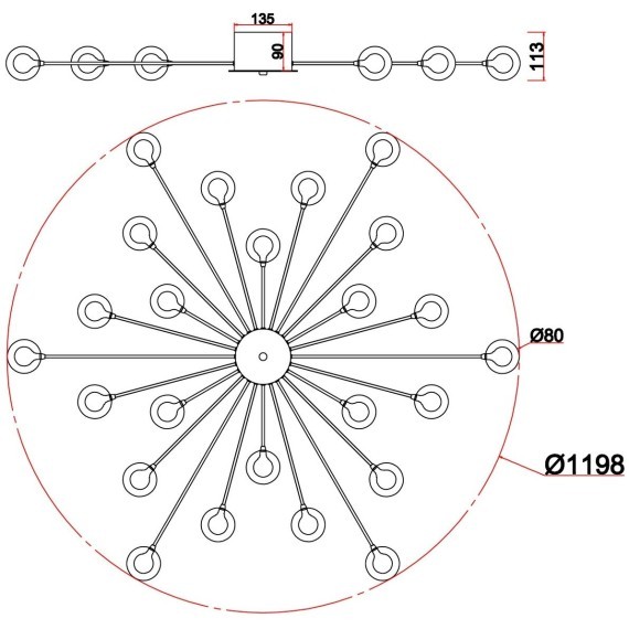 Потолочный светильник Freya FR5242CL-24B1