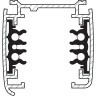 Трек шестиконтактный 3-фазный со стыковочными пазами, 2м Quattro/DALI/ Lightstar 504025-DALI