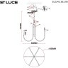 SL1243.303.06 Светильник подвесной ST-Luce Латунь E14 6*60W DUTCHESS