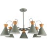 SLE125112-07 Светильник потолочный Серый, Золотистый/Серый, Темное дерево E14 7*40W MODICA