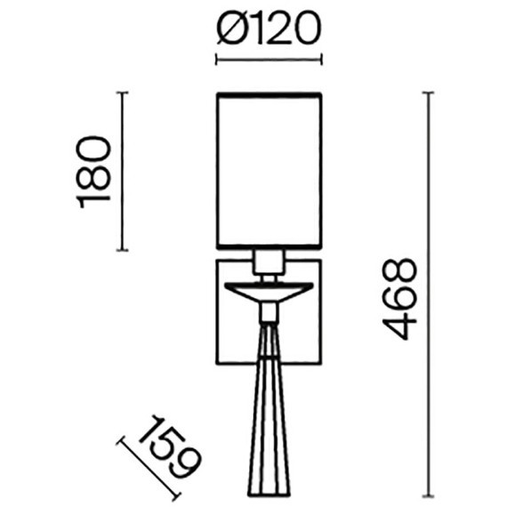 Бра Maytoni MOD224WL-01BS Bianco под лампу 1xE14 60W