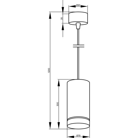 Подвесной светильник Technical P085PL-12W4K-B