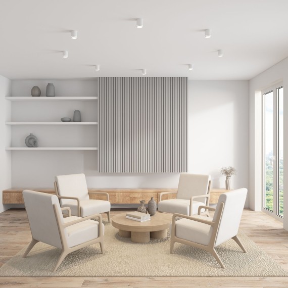 DK4016-WH Светильник накладной IP 20, 5 Вт, LED 3000, белый, алюминий/акрил