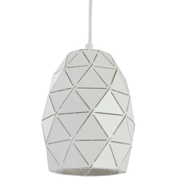 Подвесной светильник с металлическим плафоном ромбами и лампой Е27 Maytoni Louvre MOD199-PL-03-W
