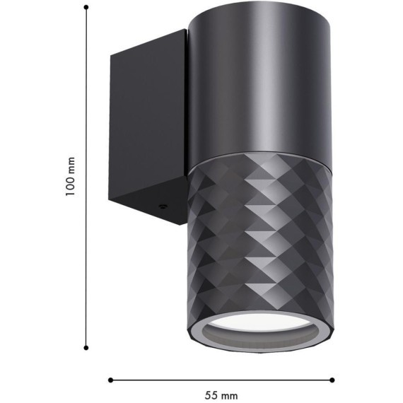 4659-1W, уличный светильник, D90xW60xH135, 1xGU10x35W, IP65, excluded