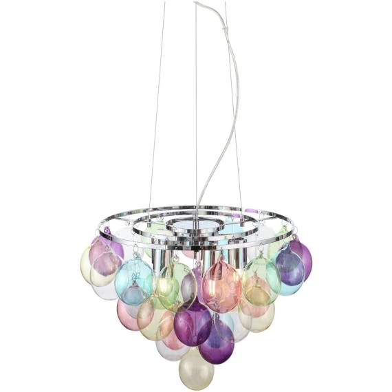 SL432.153.05 Светильник подвесной ST-Luce Хром/Разноцветный E27 5*60W SOSPIRO