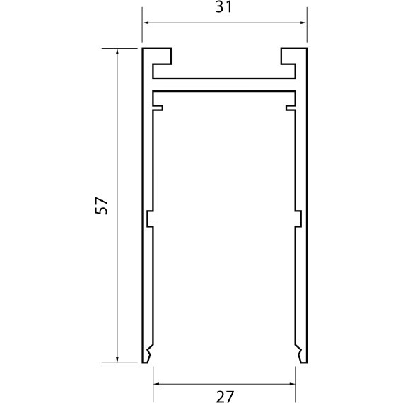 ST015.439.00H Шинопровод магнитный 3м накладной черный SKYLINE 220