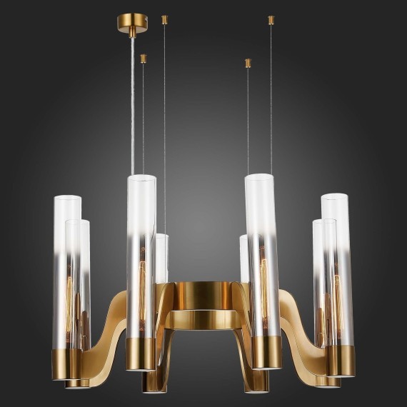 SL1235.303.08 Люстра подвесная ST-Luce Латунь/Хром, Прозрачный E14 8*40W ETTORE