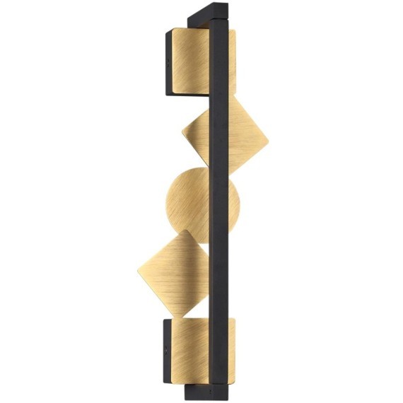 6691/7WL HIGHTECH ODL_EX24 017 Настенный светильник черный/.бронза браширов./металл/акрил поворотный на 360° IP20 LED 7W 184Лм 3000K GEOS