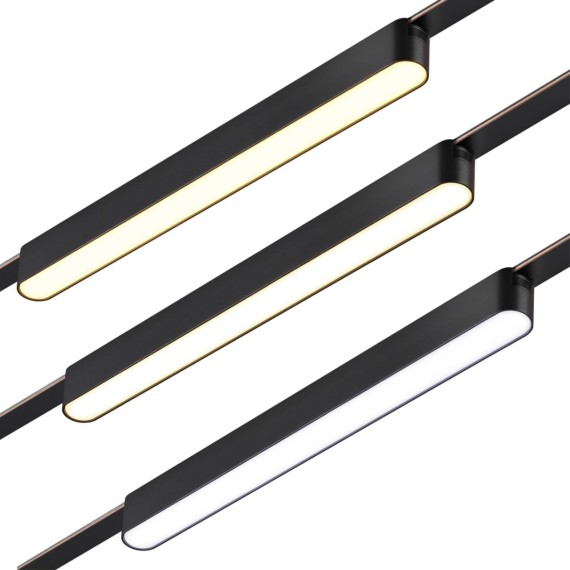 359463 Трековый ременный светодиодный SMART светильник c доп. механическим перекл. цветности Novotech EASY CRI90+ 3000-6000К 660Лм 110° 18W TUYA, Алиса, Wi-Fi